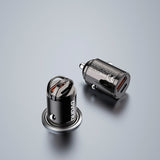 DUDAO R3MAX USB+ USB-C 48W Car Charger Universel Grå Cigartænder Hurtig opladning Automatisk