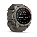 Garmin fēnix 9 3,56 cm (1.4") AMOLED 51 mm Digital 454 x 454 pixel Berøringsskærm Titanium Wi-Fi GPS (satellit)