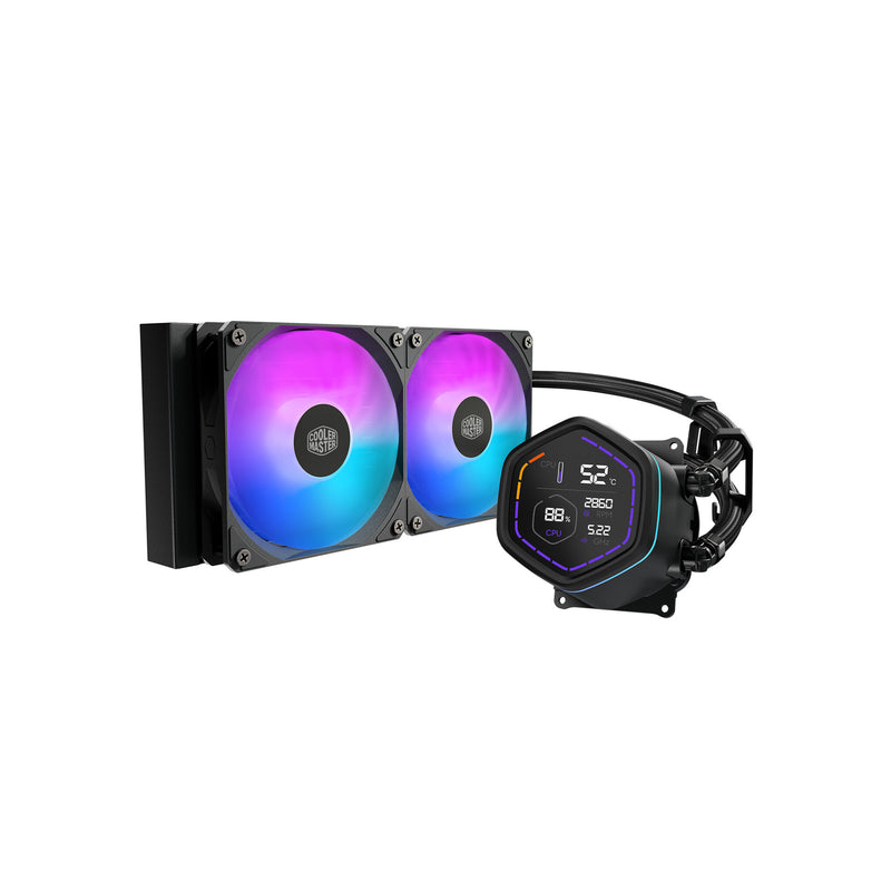 Cooler Master MasterLiquid Core Nex Digital Processor Alt-i-en væskekøler 12 cm Sort 1 stk