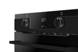 Amica TED37739ArBA+V STEAM PIZZA Stor Sort, Rustfrit stål Sensor, Dreje