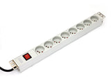 Digitus A-19-STRIP-2-IMP strømforsyningsenhed (PDU) 8 AC stikkontakt(er) 1U Hvid