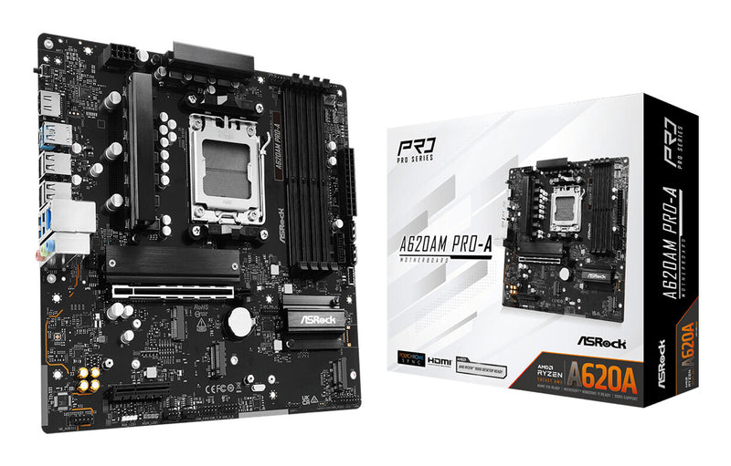 Asrock A620AM PRO-A AMD A620 Sokkel AM5 micro ATX