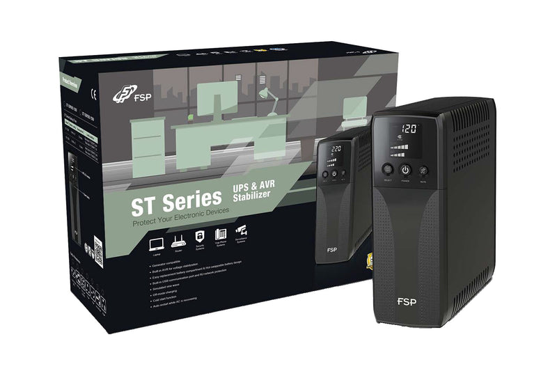 FSP ST 1500 UPS-enhed Interaktivt indgangsstik 1,5 kVA 900 W