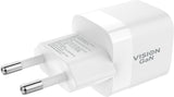 Vision TC-PUSBEU/30 oplader til mobil enhed Laptop, Smartphone, Tablet Hvid Vekselstrøm Hurtig opladning Indendørs