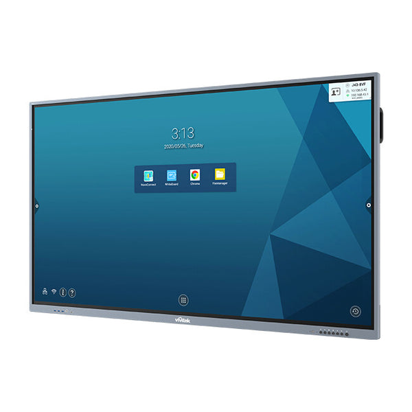 Vivitek BK750I skilte display Digital fladpaneldisplay 190,5 cm (75") LED Wi-Fi 450 cd/m² 4K Ultra HD Sort, Grå Berøringsskærm Indbygget processer Android 9.0 16/7