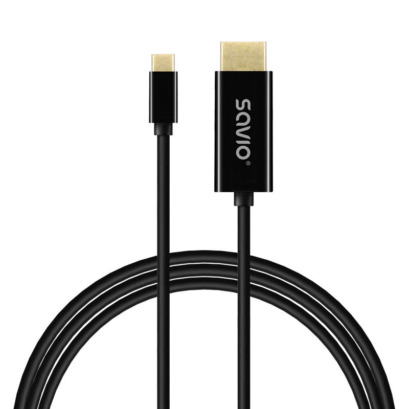 Savio CL-191 USB-kabel 2 m USB C Sort
