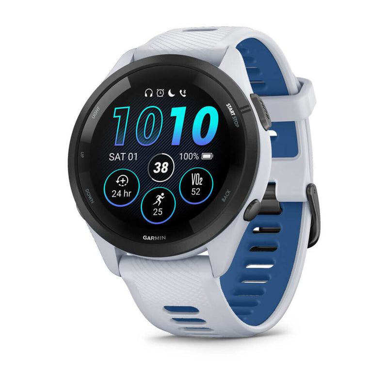 Garmin Forerunner 265 3,3 cm (1.3") AMOLED 46 mm Digital 416 x 416 pixel Berøringsskærm Sort, Hvid Wi-Fi GPS (satellit)