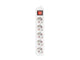 Lanberg PS1-05F-0150-W stikdåse 1,5 m 5 AC stikkontakt(er) Indendørs Hvid