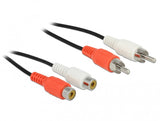 DeLOCK 85807 lydkabel 5 m 2 x RCA Sort, Rød, Hvid