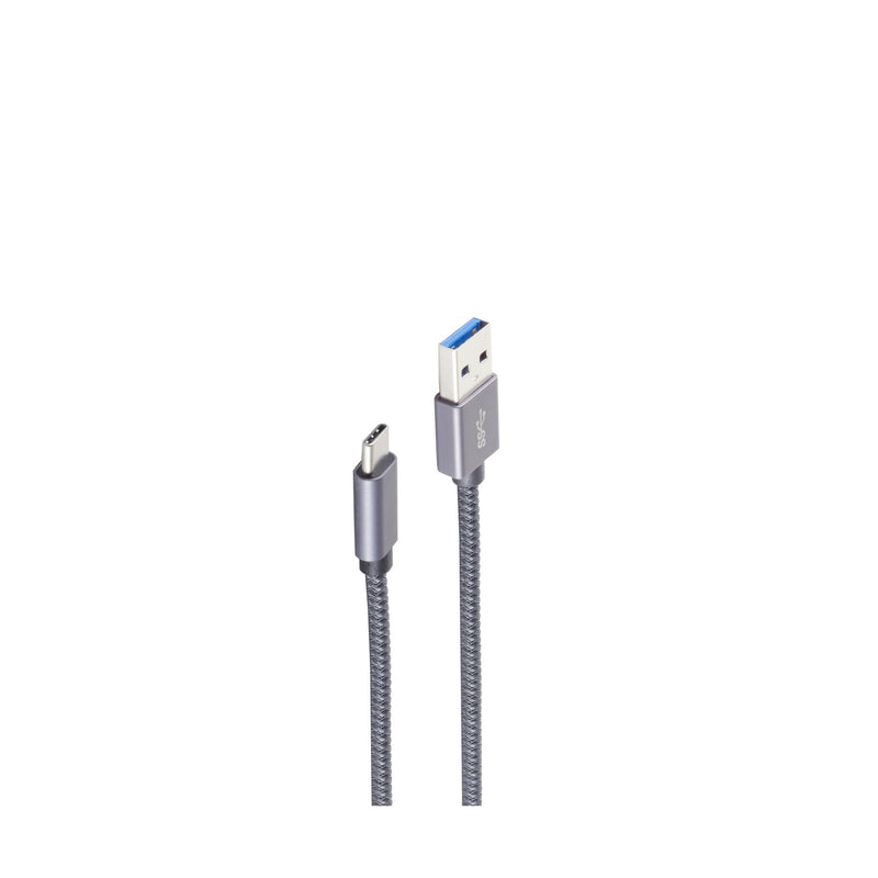 shiverpeaks BS13-38020 USB-kabel USB 3.2 Gen 2 (3.1 Gen 2) 1 m USB A USB C 10 Gbit/sek. Grå