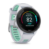 Garmin Forerunner 265S 2,79 cm (1.1") AMOLED 42 mm Digital 360 x 360 pixel Berøringsskærm Sort, Hvid Wi-Fi GPS (satellit)