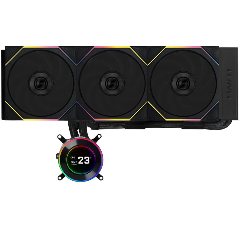 Lian Li GA II Hydroshift II LCD-C 360TL Processor Alt-i-en væskekøler 12 cm Sort 1 stk
