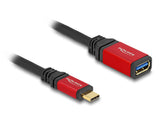 DeLOCK 60172 USB-kabel USB 3.2 Gen 2 (3.1 Gen 2) 0,15 m USB C USB A 10 Gbit/sek. Sort, Rød