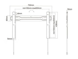 Multibrackets 5563 skærmbeslag til skiltning 2,54 m (100") Sort
