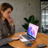 Wozinsky 12w1 ladowanie bezprzewodowe aluminiowy kabel 15 cm Ledningsført USB 3.2 Gen 2 (3.1 Gen 2) Type-C Grå