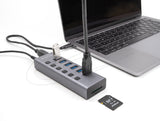 DeLOCK 64237 interface hub USB 3.2 Gen 1 (3.1 Gen 1) Type-B 5000 Mbit/s Grå