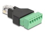 DeLOCK 66590 kabel kønsskifter RJ12 6 pin terminal block Sort, Grøn