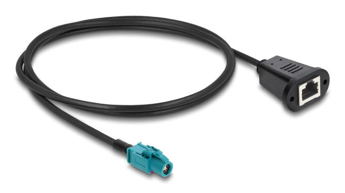 DeLOCK 90700 koaxial kabel 1 m HSD Z RJ-45 Sort, Blå