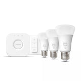 Philips Hvide Hue pærer Startsæt: 3 x E27 pærer (1100) + Dimmer switch