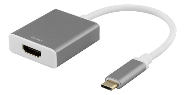 Deltaco USB-C - HDMI, 4096x2160 60Hz, 0.2m, space grey