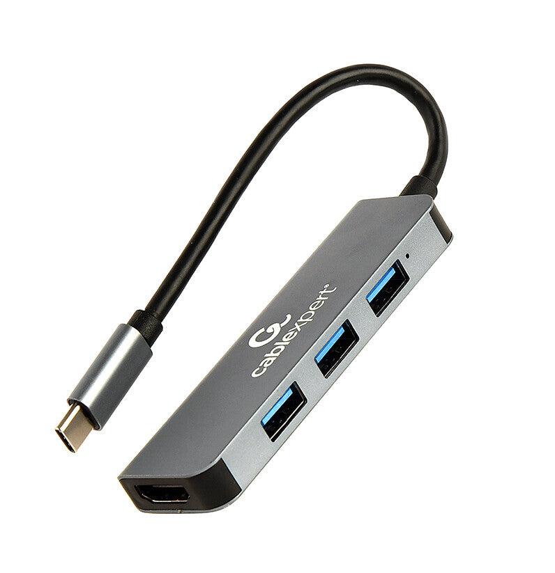 Gembird A-CM-COMBO2-01 dockingstation USB 3.2 Gen 1 (3.1 Gen 1) Type-C Grå