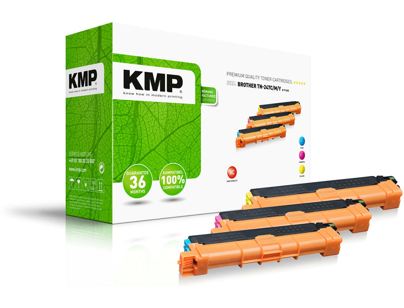 KMP B-T125X tonerpatron 3 stk Kompatibel Blå, Magenta, Gul