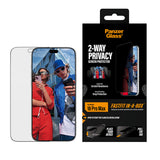 PanzerGlass ® 2-Way Privacy Skærmbeskyttelse iPhone 18 Pro Max | Ultra-Wide Fit m. FASTFIT IN-A-BOX