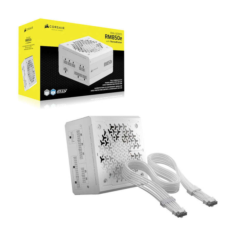 Corsair RM Series RM850e enhed til strømforsyning 850 W 24-pin ATX ATX Hvid