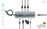 i-tec Metal C31NANODOCKLANPD dockingstation Ledningsført USB 3.2 Gen 1 (3.1 Gen 1) Type-C Sølv, Turkis