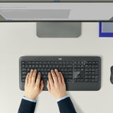 Logitech 920-008678 tastatur Mus inkluderet Universel RF trådløst AZERTY Belgisk Sort