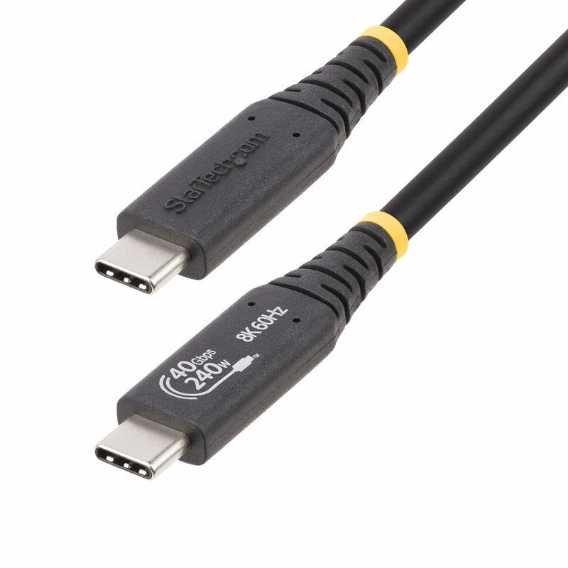 StarTech.com 50C-40G-USB4-CABLE USB-kabel USB4 Gen 3x2 0,5 m USB C 40 Gbit/sek. 240 W Sort