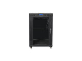 Lanberg FF01-8015-12BL stativ 15U Fritstående reol Sort