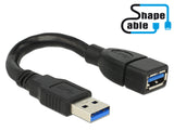 DeLOCK 0.15m 2xUSB3.0-A USB-kabel USB 3.2 Gen 1 (3.1 Gen 1) 0,15 m USB A 5 Gbit/sek. Sort