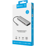 Sandberg 136-79 dockingstation Ledningsført USB 3.2 Gen 2 (3.1 Gen 2) Type-C Grå