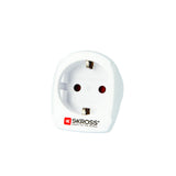 Skross 1.500209-E strømstik adapter Type I (AU) Type C (eurostik) Hvid