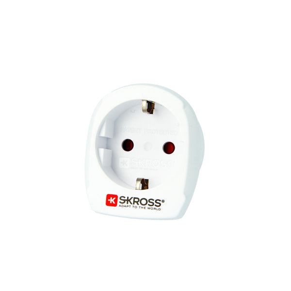 Skross 1.500209-E strømstik adapter Type I (AU) Type C (eurostik) Hvid