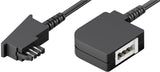 Goobay 50243 telefonkabel 6 m Sort