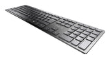 CHERRY KW 9100 SLIM tastatur Universel RF trådløs + Bluetooth QWERTY Portugisisk Sort, Grå