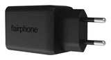 Fairphone ACCHAR-404-WW1 oplader til mobil enhed Universel Sort Vekselstrøm Hurtig opladning Indendørs