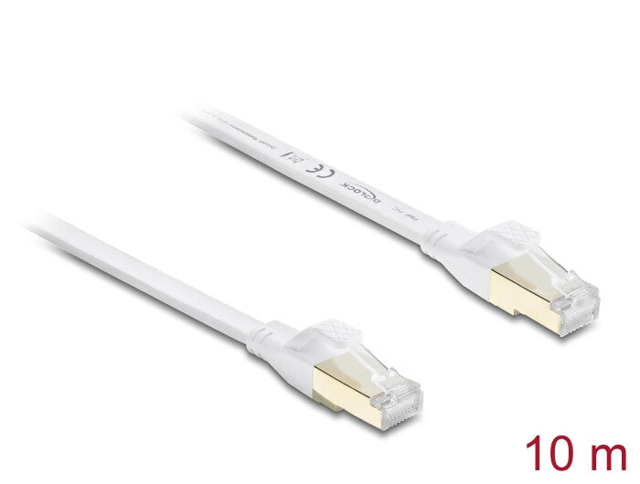 DeLOCK 81038 netværkskabel Hvid 10 m Cat8.1 U/FTP (STP)