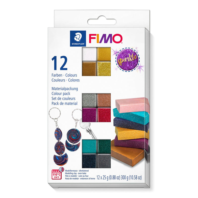 Staedtler FIMO Color Pack Sparkle Colours Modellering ler 300 g Flerfarvet 12 stk