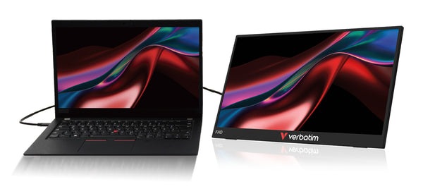 Verbatim Portable 15.6" FHD Monitor LIGHT Bærbar skærm Sort 39,6 cm (15.6") LCD 1920 x 1080 pixel