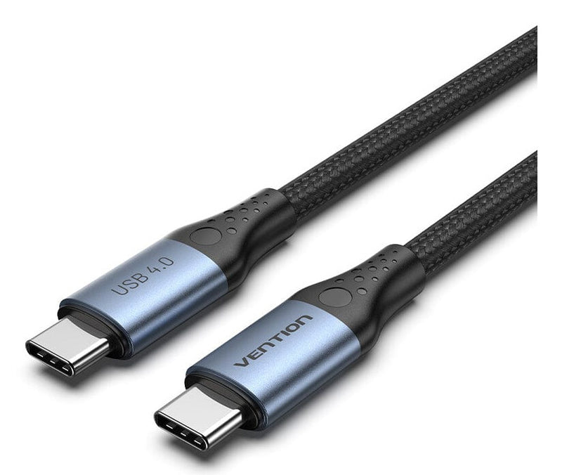 Vention TAVHF USB-kabel USB4 Gen 3x2 1 m USB C 40 Gbit/sek. 240 W Sort, Blå