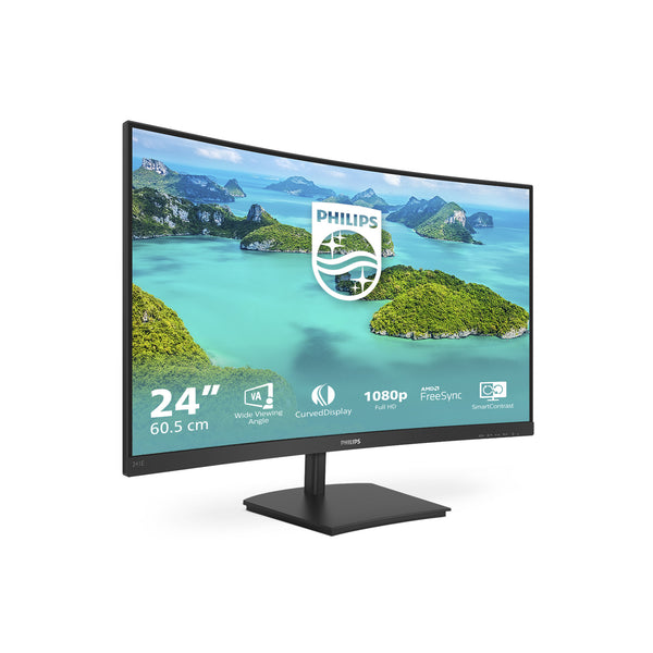 Philips E Line 241E1SCA/00 computerskærm 59,9 cm (23.6") 1920 x 1080 pixel Fuld HD LCD Sort