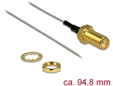 DeLOCK 89600 koaxial kabel 94,8 m SMA open end tinned Guld, Grå
