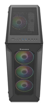 GENESIS Irid 505 ARGB Midi Tower Sort, Transparent