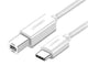 Ugreen UGR-40417 USB-kabel 1,5 m USB C USB B Hvid