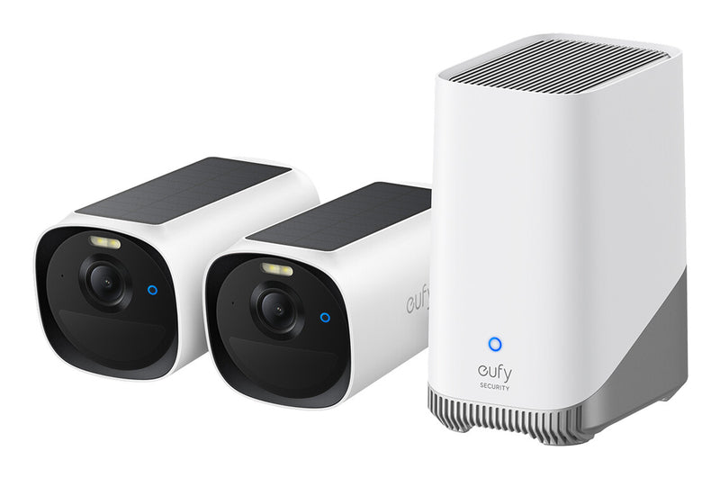 Eufy eufyCam E40 2-Cam Kit + HomeBase S380 Kugle (form) IP-sikkerhedskamera Udendørs 2688 x 1520 pixel Væg