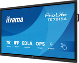 iiyama TE7515A-B1AG skilte display Interaktivt fladpanel 190,5 cm (75") Wi-Fi 550 cd/m² 4K Ultra HD Sort Berøringsskærm Indbygget processer Android