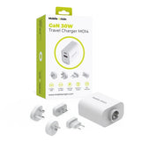 Mobile Origin FRL-TRVL30W-MO14 oplader til mobil enhed Universel Hvid Vekselstrøm Hurtig opladning Indendørs